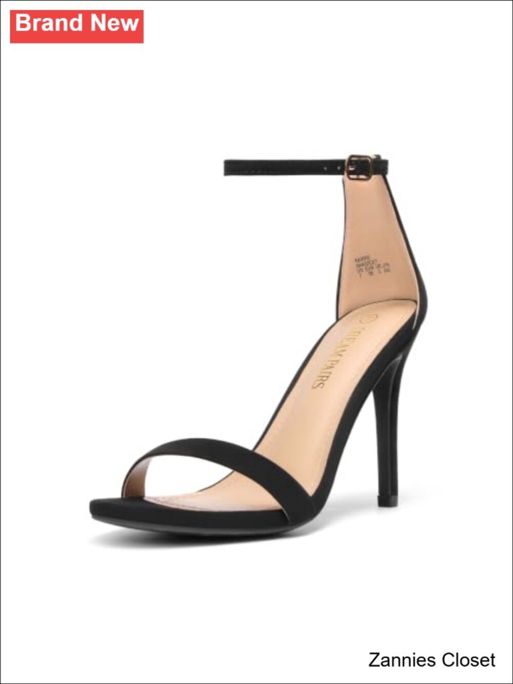 ✨ Floral Stiletto High Heel Sandals with Ankle Strap & Latex Insole